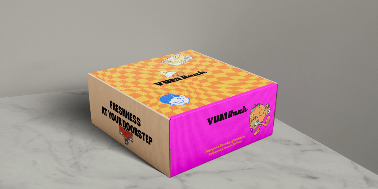 ProVisual — Square Corrugated Carton Box 3D mockup and 3D model - create your perfect project online