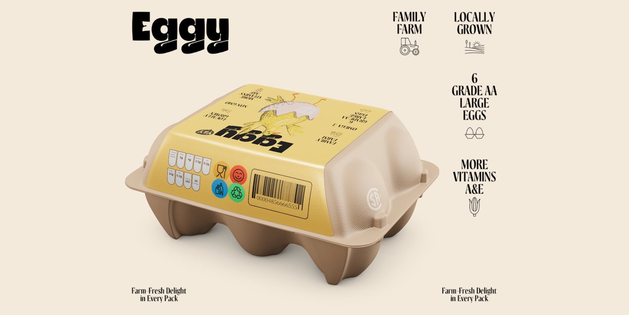 6 Egg Carton Box. 3D model. ProVisual. 
