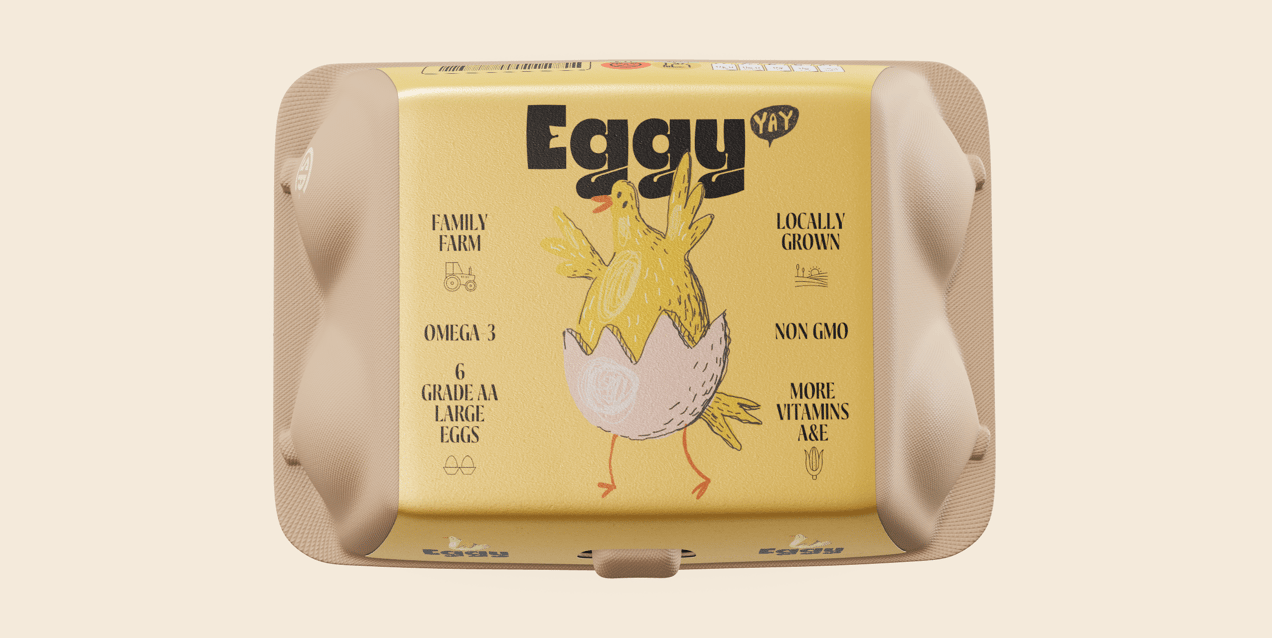6 Egg Carton Box. 3D model. ProVisual. 
