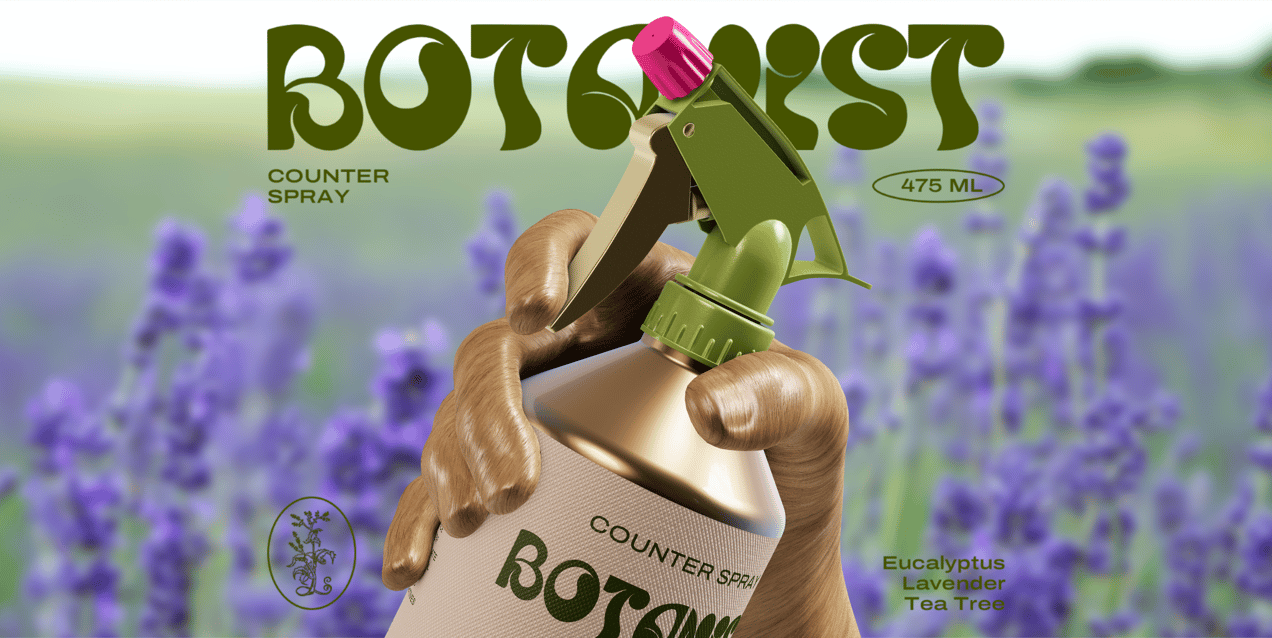 ProVisual — Spray Bottle with Hand 3D mockup