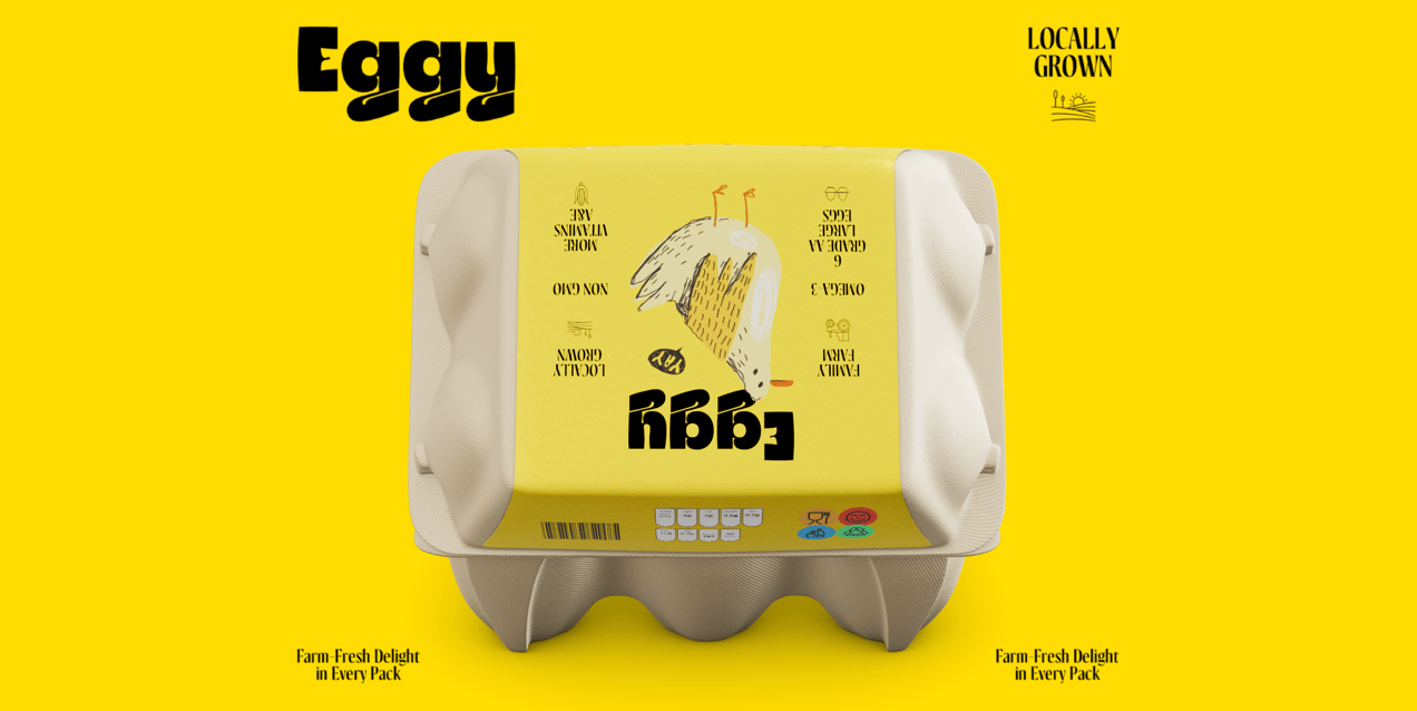Opened  6 Egg Carton Box. 3D model. ProVisual. 
