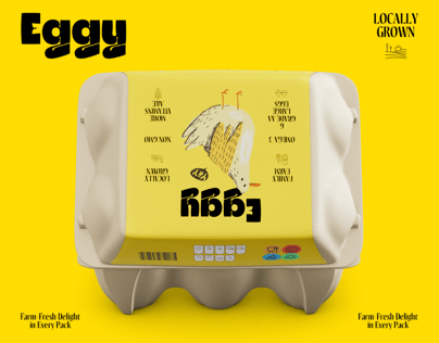 Opened  6 Egg Carton Box. 3D model. ProVisual. 