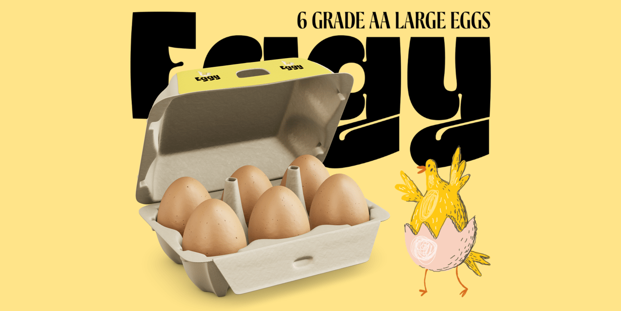 Opened  6 Egg Carton Box. 3D model. ProVisual. 