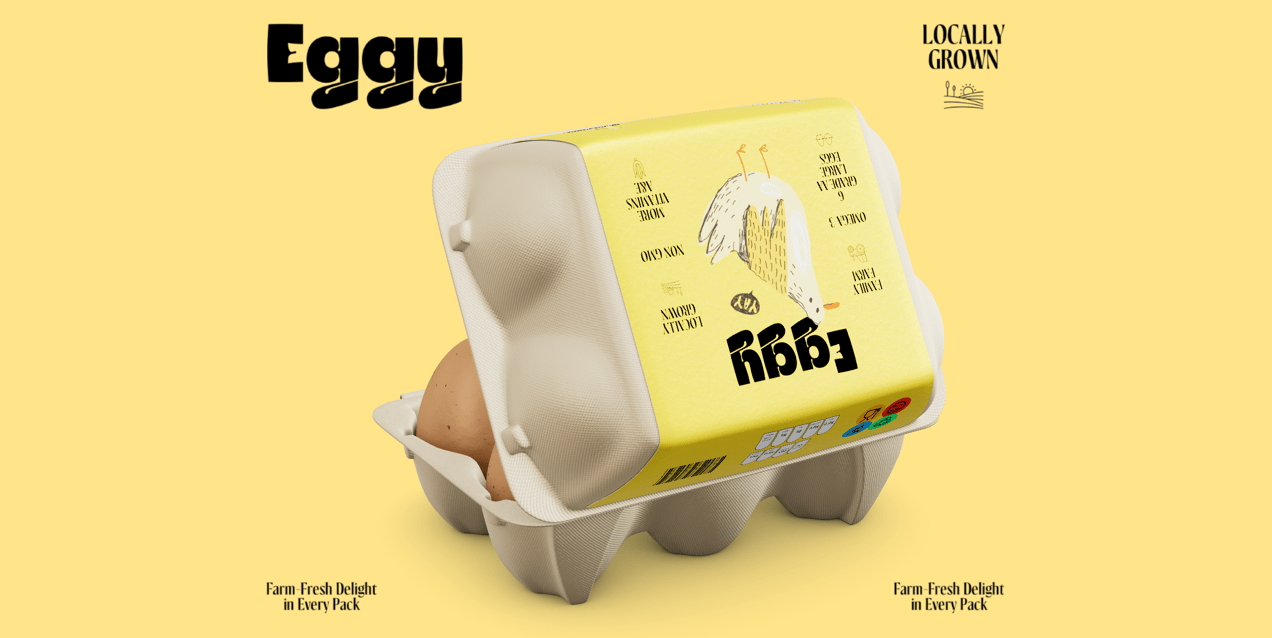 Opened  6 Egg Carton Box. 3D model. ProVisual. 