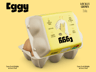 Opened  6 Egg Carton Box. 3D model. ProVisual. 