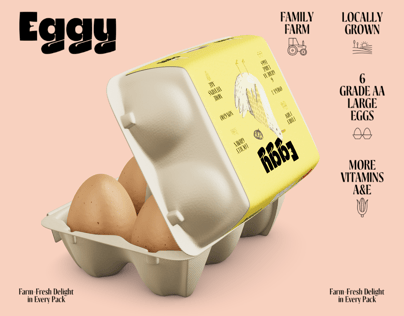 Opened  6 Egg Carton Box. 3D model. ProVisual. 