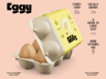 Opened  6 Egg Carton Box. 3D model. ProVisual. 