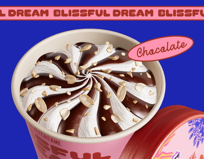 Opened Ice Cream Cup. 3D model. ProVisual. 