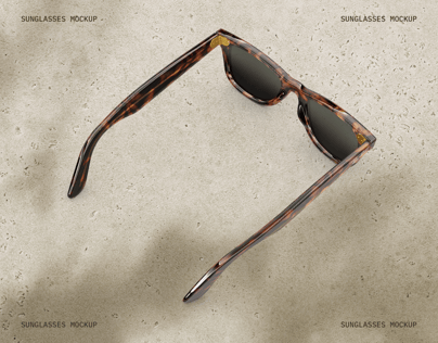 Sunglasses 3D mockup. Create presentations using Online Mockup Generator.