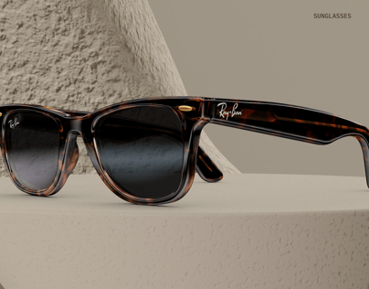 Sunglasses 3D mockup. Create presentations using Online Mockup Generator.