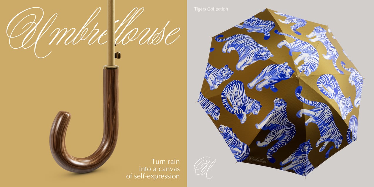 Umbrella 3D Mockup, 3D model. ProVisual. 