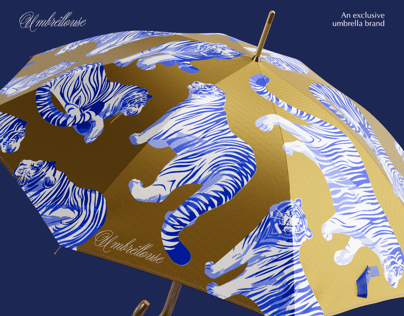 Umbrella 3D Mockup, 3D model. ProVisual. 