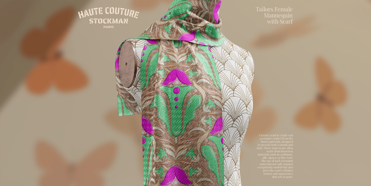 ProVisual — Tailors Female Mannequin with Scarf 3D mockup