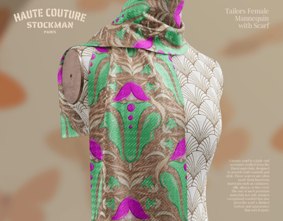 ProVisual — Tailors Female Mannequin with Scarf 3D mockup