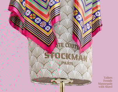 Tailors Mannequin with Shawl 3D Mockup, 3D model. ProVisual.