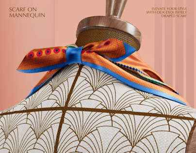 Free 3D Scarf mockup. Create presentations using Online Mockup Generator.