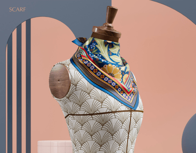 Free 3D Scarf mockup. Create presentations using Online Mockup Generator.