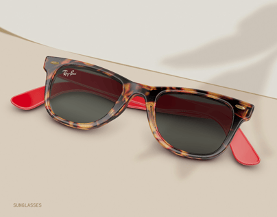 Sunglasses 3D mockup. Create presentations using Online Mockup Generator.