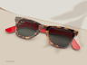 Sunglasses 3D mockup. Create presentations using Online Mockup Generator.