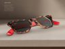 Sunglasses 3D mockup. Create presentations using Online Mockup Generator.