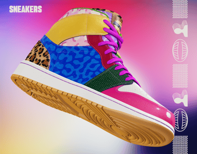 Shoes 3D mockup High-Top Sneaker. Edit online. ProVisual. 