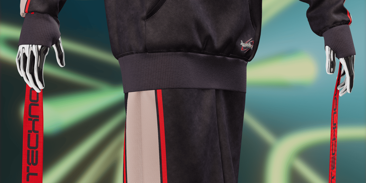 Gym Outfit with Hoodie and Shorts. 3D model. ProVisual.
