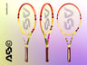 Free Tennis Racket 3D mockup. Create presentations using Online Mockup Generator.