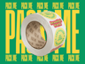 Roll with Stickers 3D Mockup, 3D model. ProVisual. 