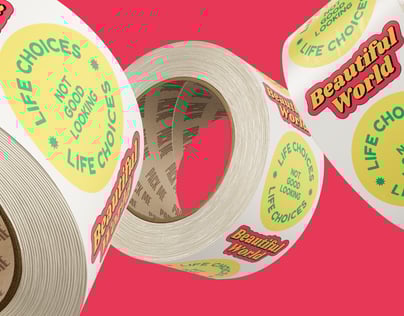 Roll with Stickers 3D Mockup, 3D model. ProVisual. 
