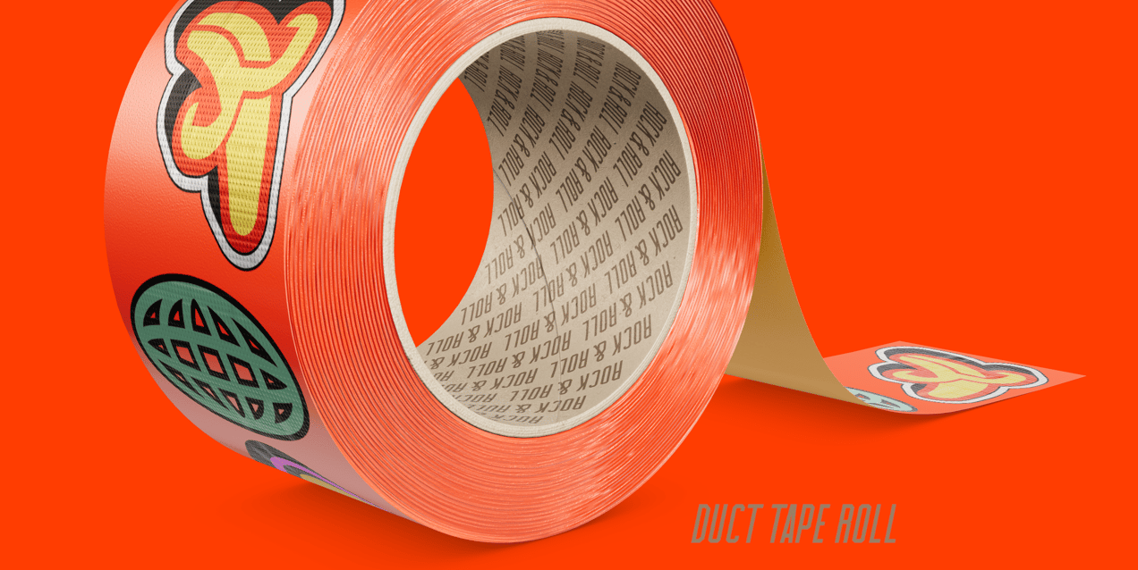 Packaging Tape Mockup, Duct Roll. 3D Mockup. ProVisual. 