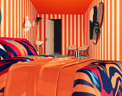 Bed 3D mockup. Create presentations using Online Mockup Generator.