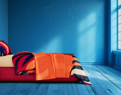 Bed 3D mockup. Create presentations using Online Mockup Generator.