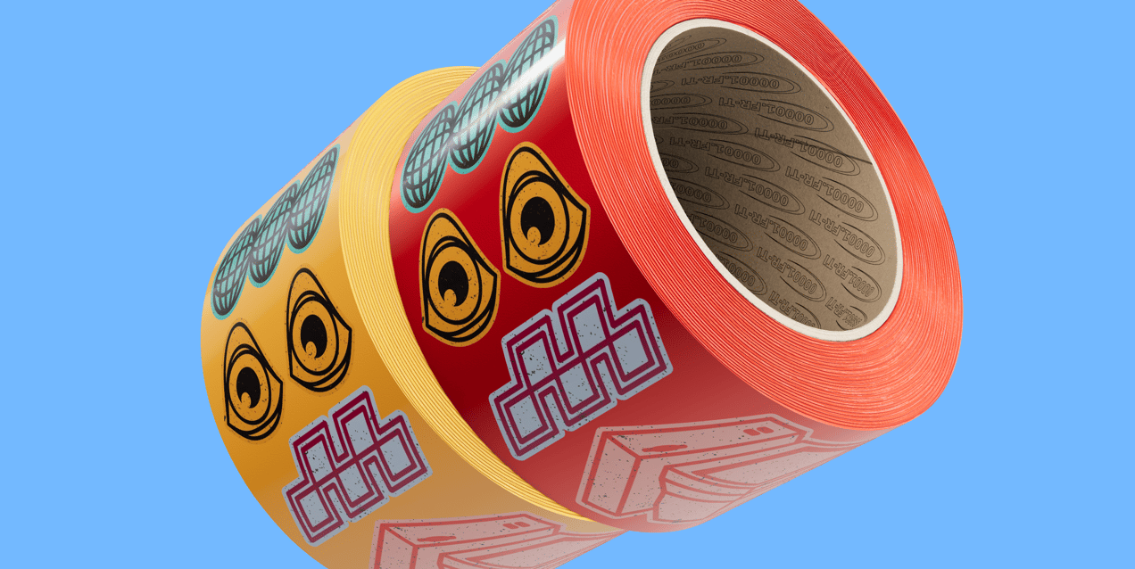Free Packaging Tape 3D mockup. Create presentations using Online Mockup Generator.