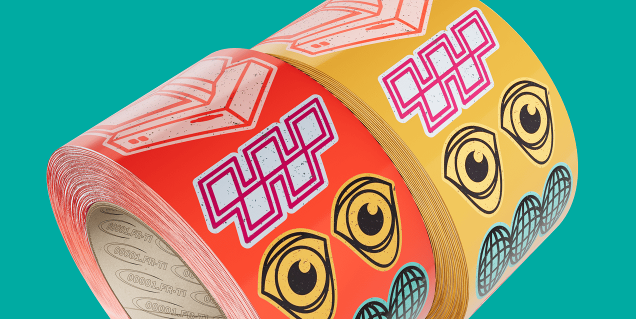Free Packaging Tape 3D mockup. Create presentations using Online Mockup Generator.