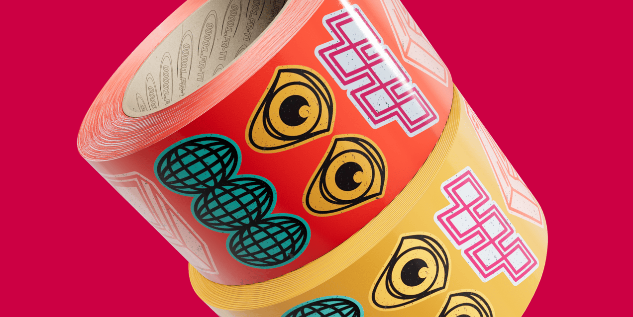 Free Packaging Tape 3D mockup. Create presentations using Online Mockup Generator.
