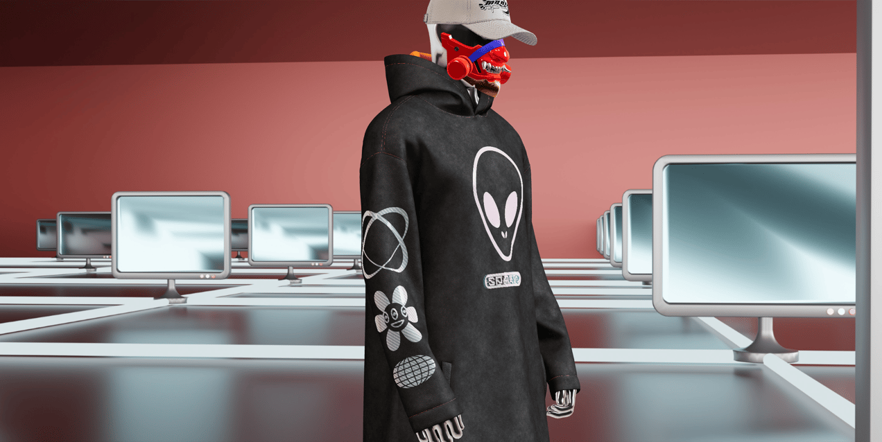 Hoodie, shorts, baseball cap mockup. Edit 3D model online.