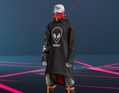 Hoodie, shorts, baseball cap mockup. Edit 3D model online.