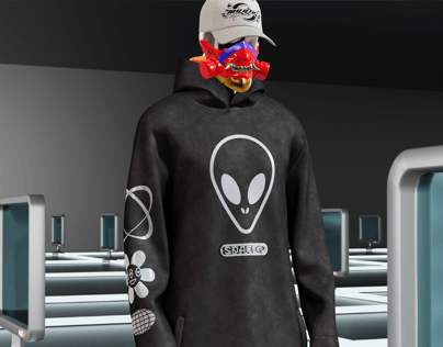 Hoodie, shorts, baseball cap mockup. Edit 3D model online.