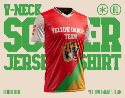 ProVisual — Jersey Mockup Soccer T-Shirt V-Neck 3D mockup