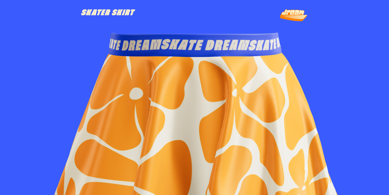 Free Skirt 3D mockup. Create presentations using Online Mockup Generator.