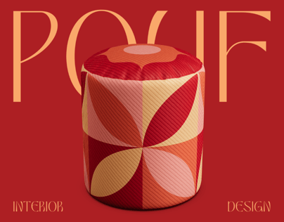 Round Pouf Mockup. Edit online. 3D model. ProVisual. 