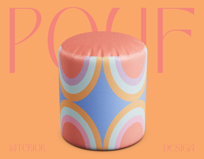 Round Pouf Mockup. Edit online. 3D model. ProVisual. 
