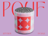 Round Pouf Mockup. Edit online. 3D model. ProVisual. 