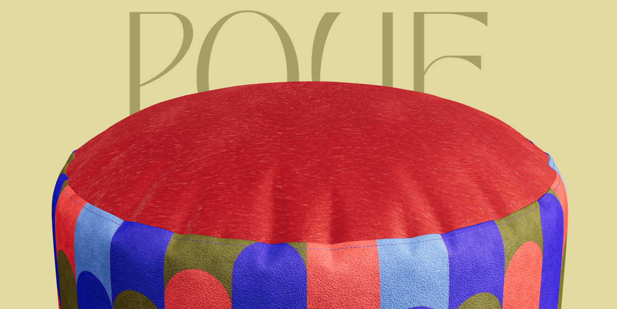 Pouf. Interactive 3D model. ProVisual.