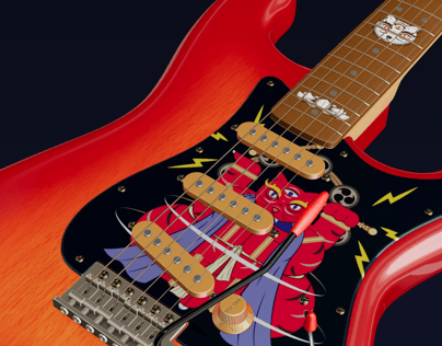 ProVisual — Electric Guitar 3D mockup