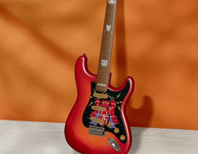 ProVisual —  Electric Guitar 3D mockup and 3D model - try it now and get yours today
