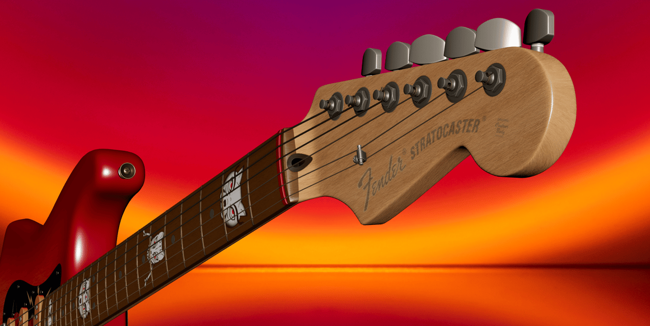 ProVisual —  Electric Guitar 3D mockup and 3D model - try it now and get yours today