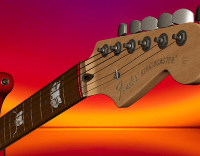 ProVisual —  Electric Guitar 3D mockup and 3D model - try it now and get yours today