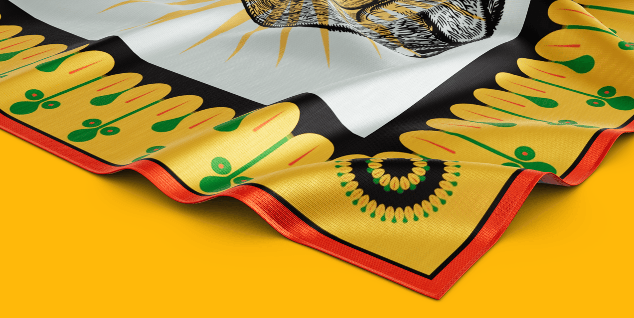 Square silk twill Scarf. Free Mockup. 3D model. ProVisual. 