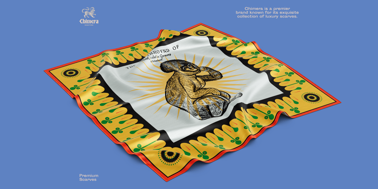 Square silk twill Scarf. Free Mockup. 3D model. ProVisual. 